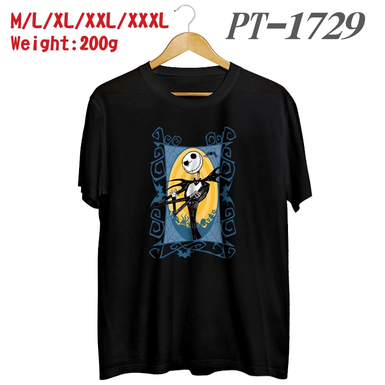 The Nightmare Before Christmas Anime Cotton Color Book Print Short Sleeve T-Shirt from M to 3XL  PT1729