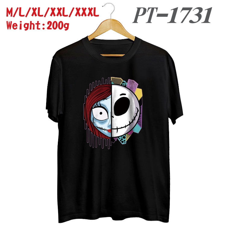 The Nightmare Before Christmas Anime Cotton Color Book Print Short Sleeve T-Shirt from M to 3XL  PT1731