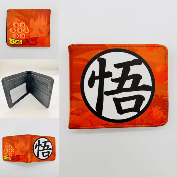 DRAGON BALL Full color  Two fold short card case wallet 11X9.5CM 5446