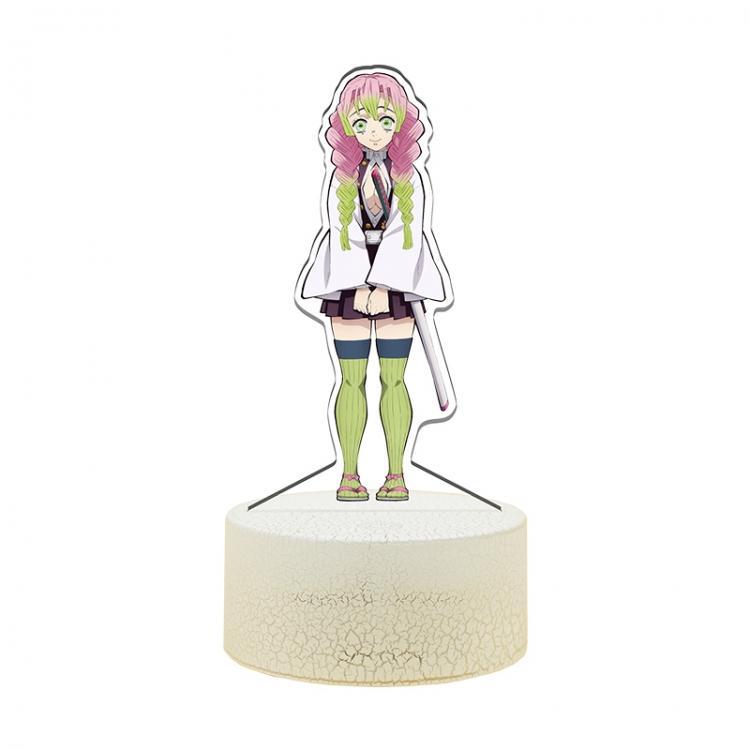 Demon Slayer Kimets Acrylic Night Light 16 Color-changing USB Interface Box Set 19X7X4CM white base