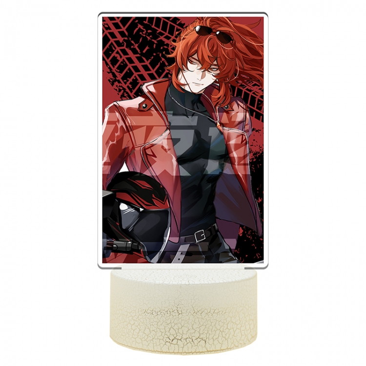 Genshin Impact Diluc Acrylic Night Light 16 Color-changing USB Interface Box Set 19X7X4CM white base
