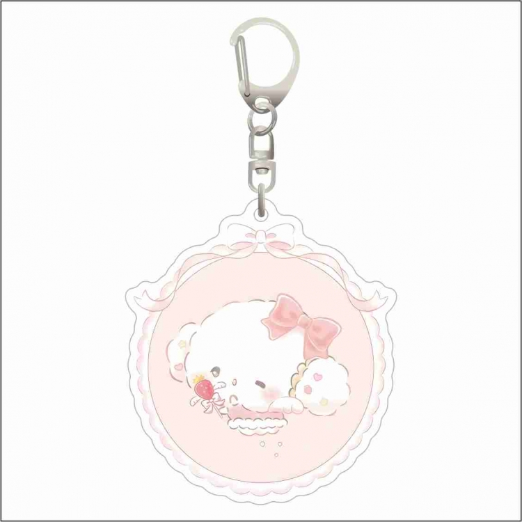 Sanrio Acrylic D button bag pendant key chain price for 5 pcs