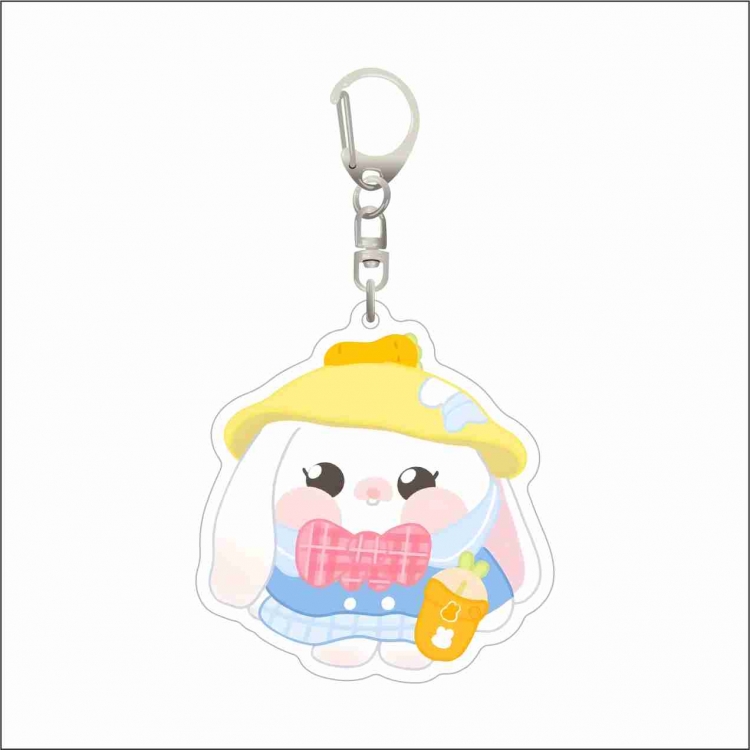 Egg Party Acrylic D button bag pendant key chain price for 5 pcs