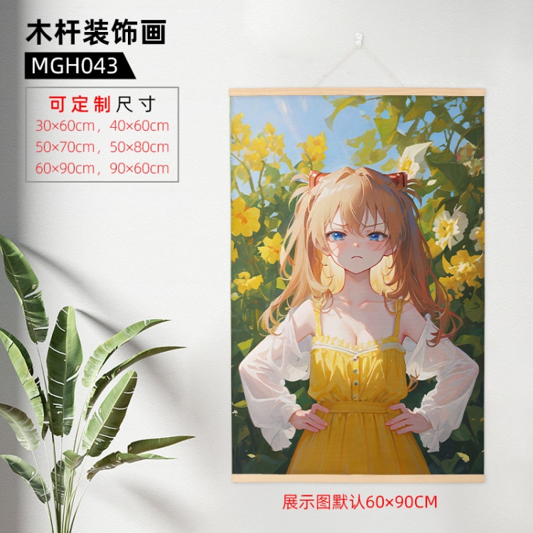 EVA Wooden pole decorative painting 60X90cm MGH043