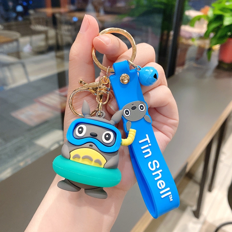TOTORO Anime Surrounding 3D Car Keychain Bag Hanging Accessories  price for 5 pcs