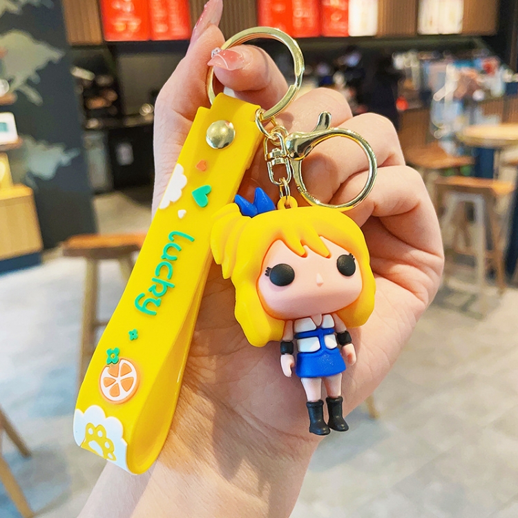 Fairy tail Anime Surrounding 3D Car Keychain Bag Hanging Accessories  price for 5 pcs