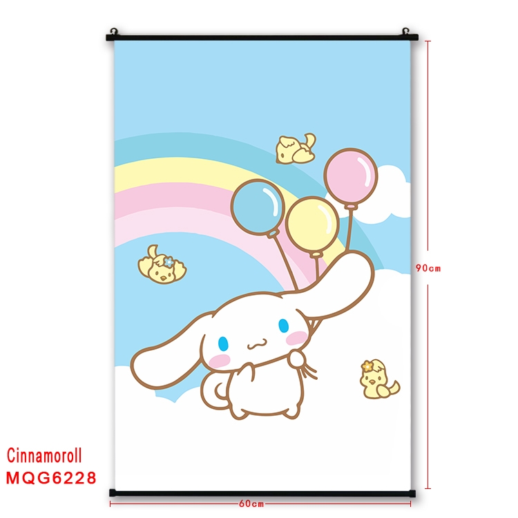 Cinnamoroll cartoon black Plastic rod Cloth painting Wall Scroll 60X90CM MQG-6228
