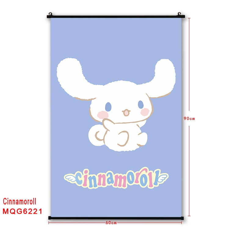 Cinnamoroll cartoon black Plastic rod Cloth painting Wall Scroll 60X90CM  MQG-6221