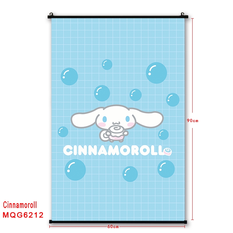 Cinnamoroll cartoon black Plastic rod Cloth painting Wall Scroll 60X90CM MQG-6212