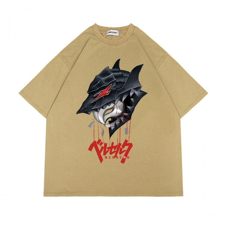 Berserk Anime Surrounding Direct Spray Technology Colorful Wash Short Sleeve T-shirt from S to 2XL