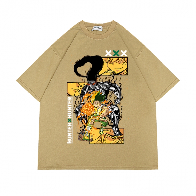 HunterXHunter Anime Surrounding Direct Spray Technology Colorful Wash Short Sleeve T-shirt from S to 2XL