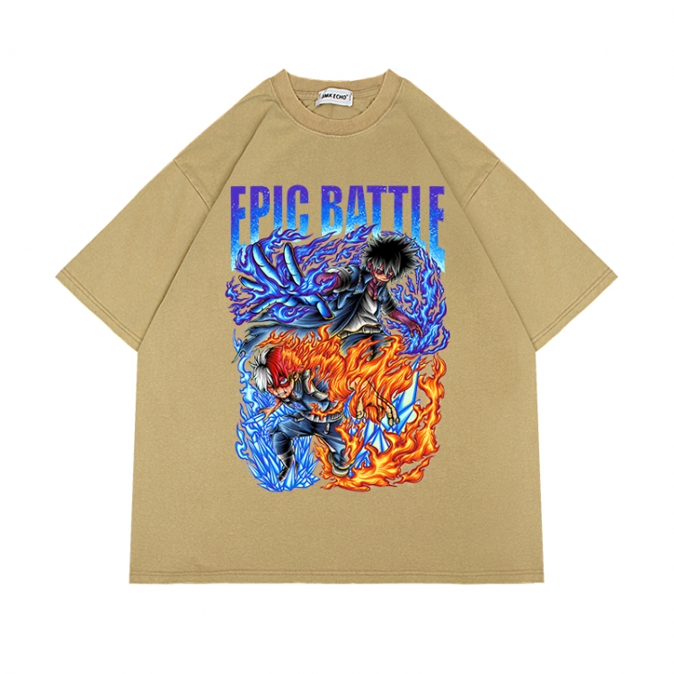 My Hero Academia Anime Surrounding Direct Spray Technology Colorful Wash Short Sleeve T-shirt from S to 2XL