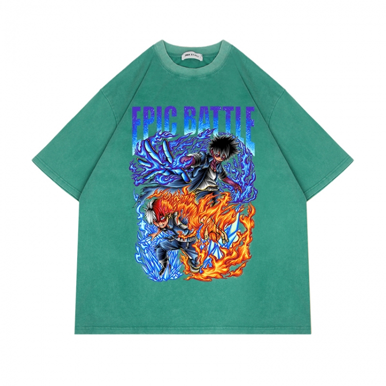 My Hero Academia Anime Surrounding Direct Spray Technology Colorful Wash Short Sleeve T-shirt from S to 2XL