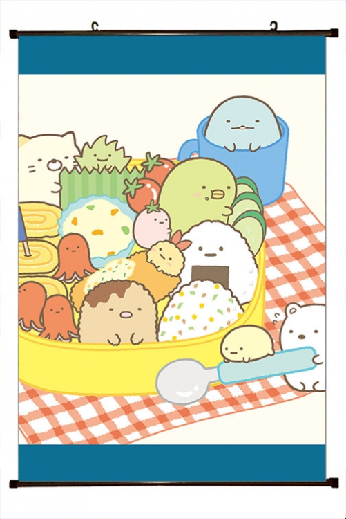 sumikkogurashi Anime black Plastic rod Cloth painting Wall Scroll 60X90CM  J3-18