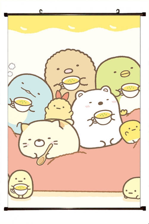 sumikkogurashi Anime black Plastic rod Cloth painting Wall Scroll 60X90CM   J3-30