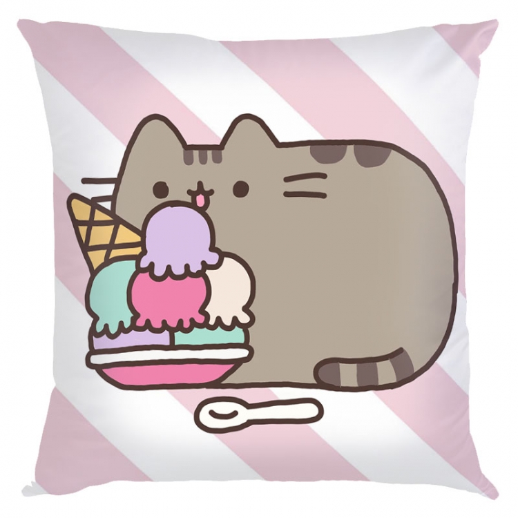 Pusheen Anime black Plastic rod Cloth painting Wall Scroll 60X90CM  P3-12