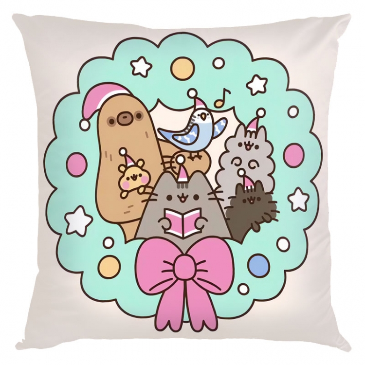 Pusheen Anime black Plastic rod Cloth painting Wall Scroll 60X90CM P3-18