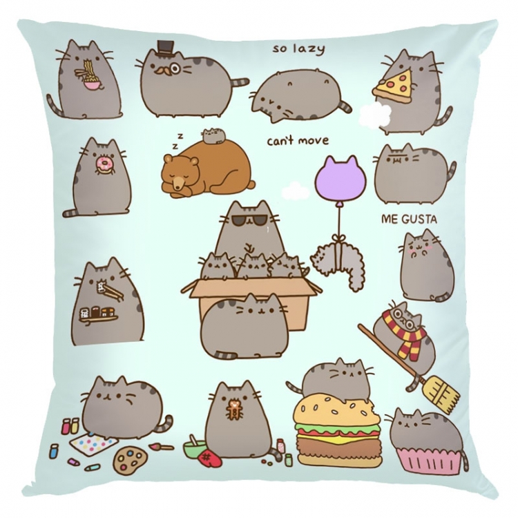 Pusheen Anime black Plastic rod Cloth painting Wall Scroll 60X90CM  P3-22