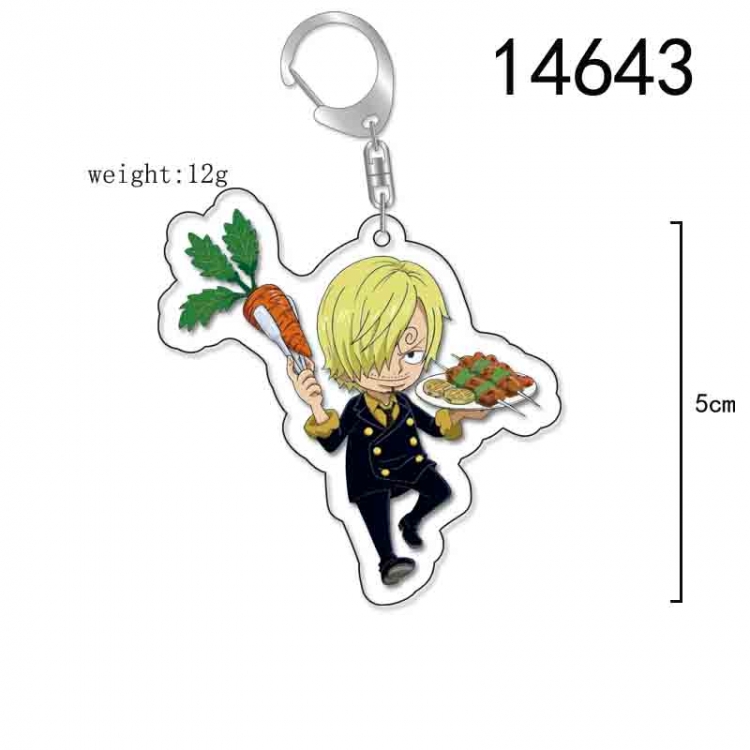 One Piece Anime Acrylic Keychain Charm price for 5 pcs 14643