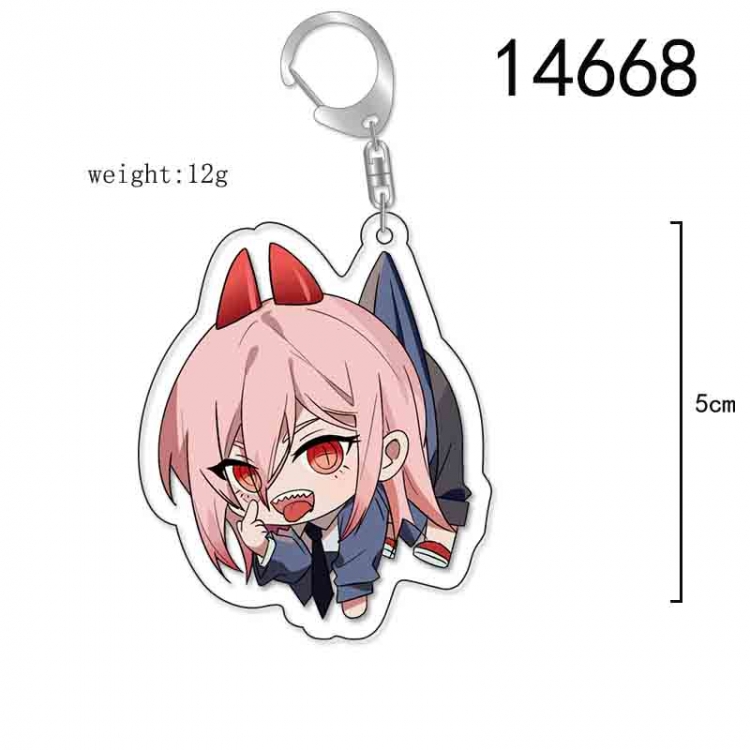 Chainsaw man Anime Acrylic Keychain Charm price for 5 pcs 14668
