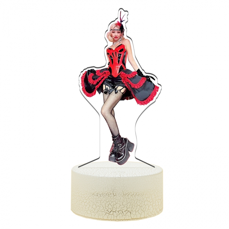 (G)I-DLE  Acrylic Night Light 16 Color-changing USB Interface Box Set 19X7X4CM white base