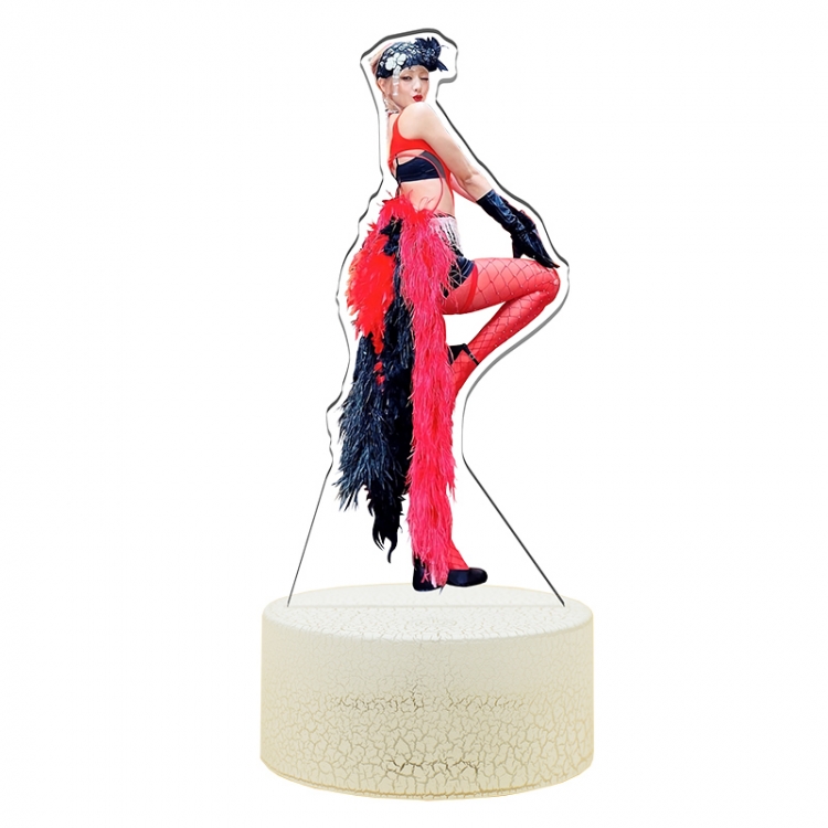 (G)I-DLE  Acrylic Night Light 16 Color-changing USB Interface Box Set 19X7X4CM white base