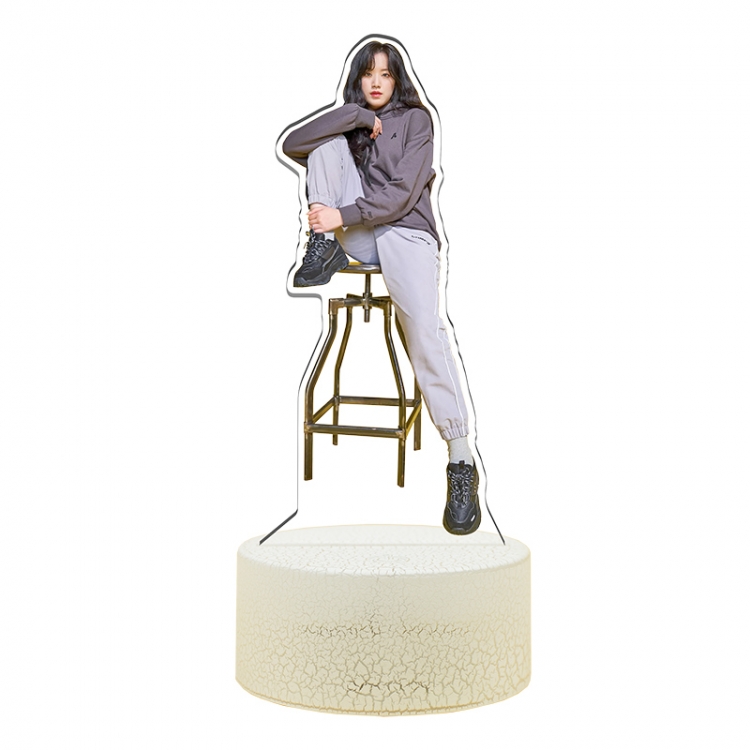 (G)I-DLE Acrylic Night Light 16 Color-changing USB Interface Box Set 19X7X4CM white base