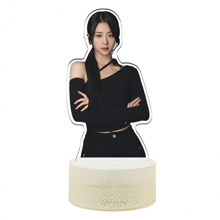 LE SSERAFIM Acrylic Night Light 16 Color-changing USB Interface Box Set 19X7X4CM white base