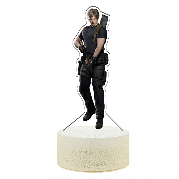 Resident Evil Acrylic Night Light 16 Color-changing USB Interface Box Set 19X7X4CM white base