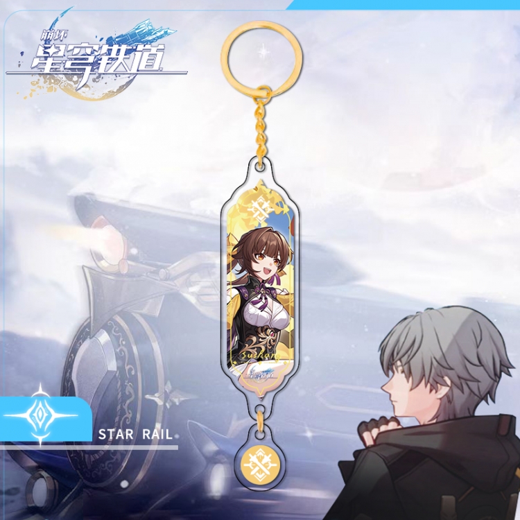 Honkai: Star Gold circular pendant with keychain OPP packaging price for 5 pcs