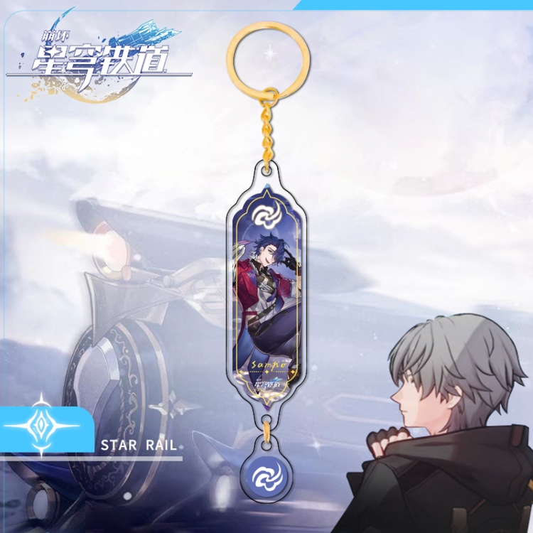 Honkai: Star Gold circular pendant with keychain OPP packaging price for 5 pcs