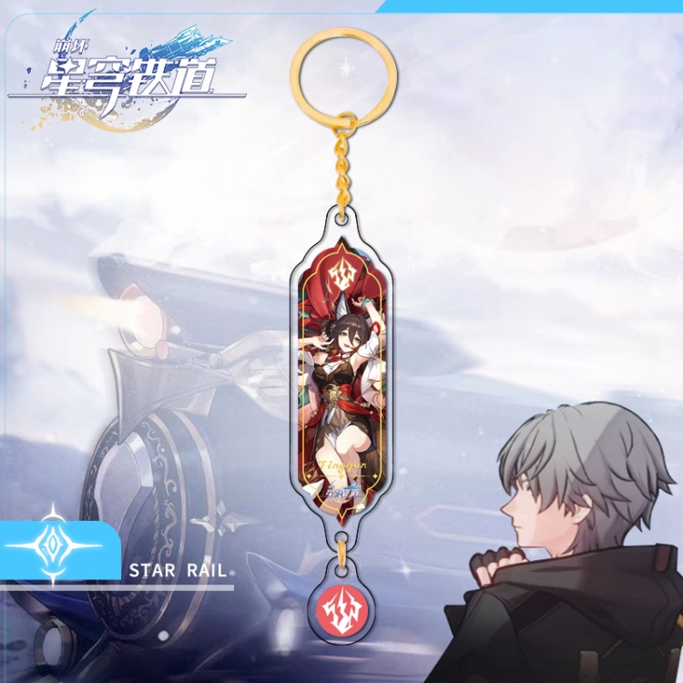 Honkai: Star Gold circular pendant with keychain OPP packaging price for 5 pcs