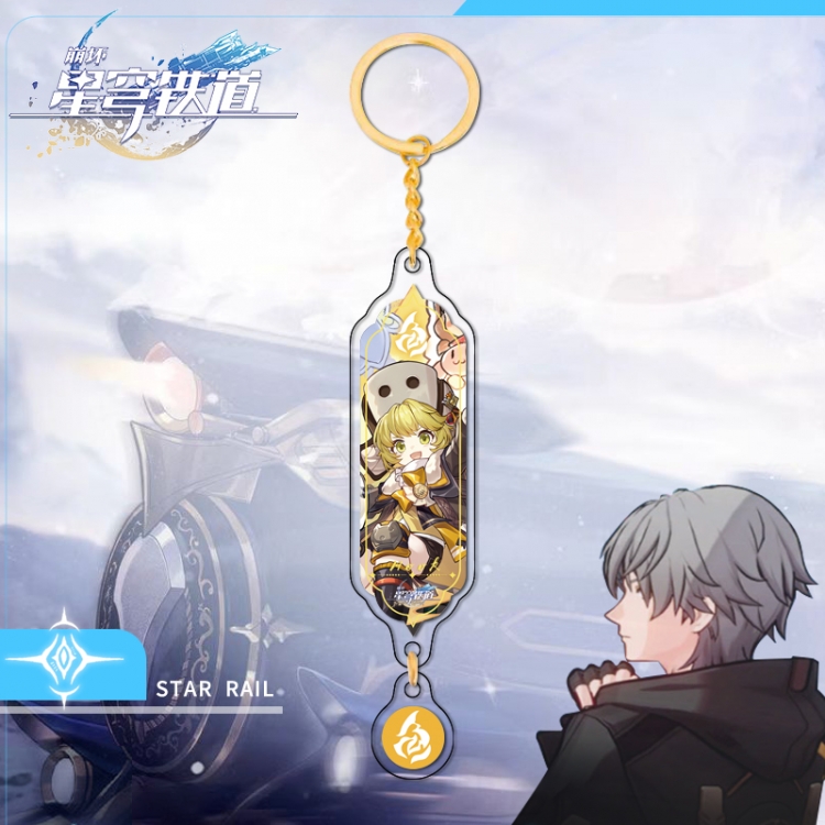 Honkai: Star Gold circular pendant with keychain OPP packaging price for 5 pcs