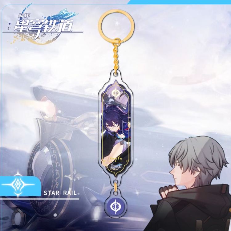 Honkai: Star Gold circular pendant with keychain OPP packaging price for 5 pcs