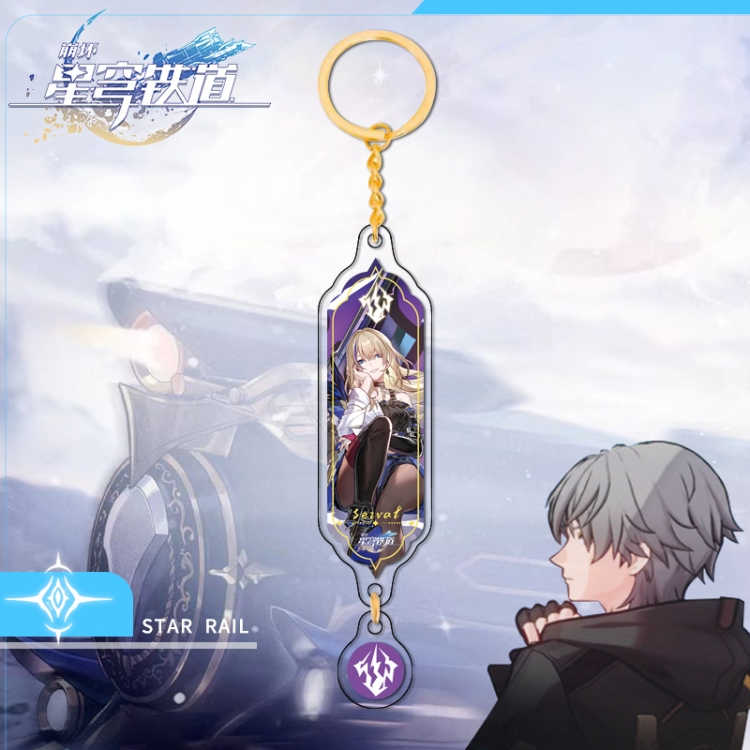 Honkai: Star Gold circular pendant with keychain OPP packaging price for 5 pcs