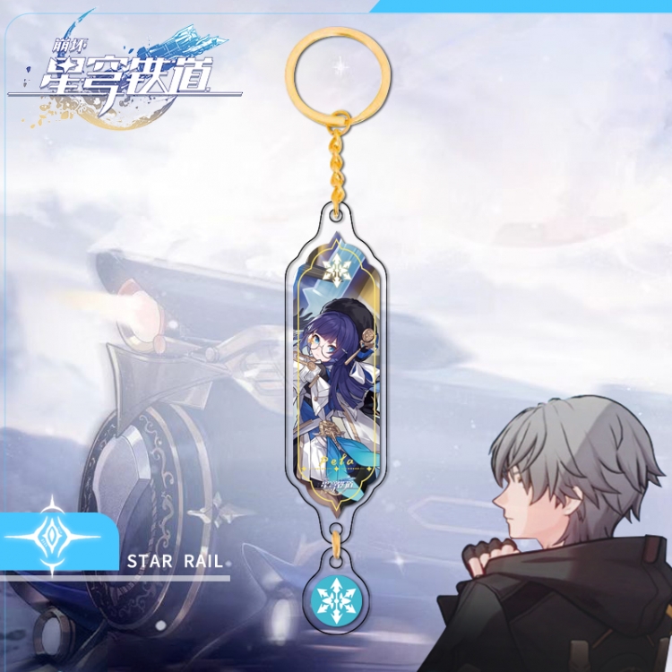 Honkai: Star Gold circular pendant with keychain OPP packaging price for 5 pcs