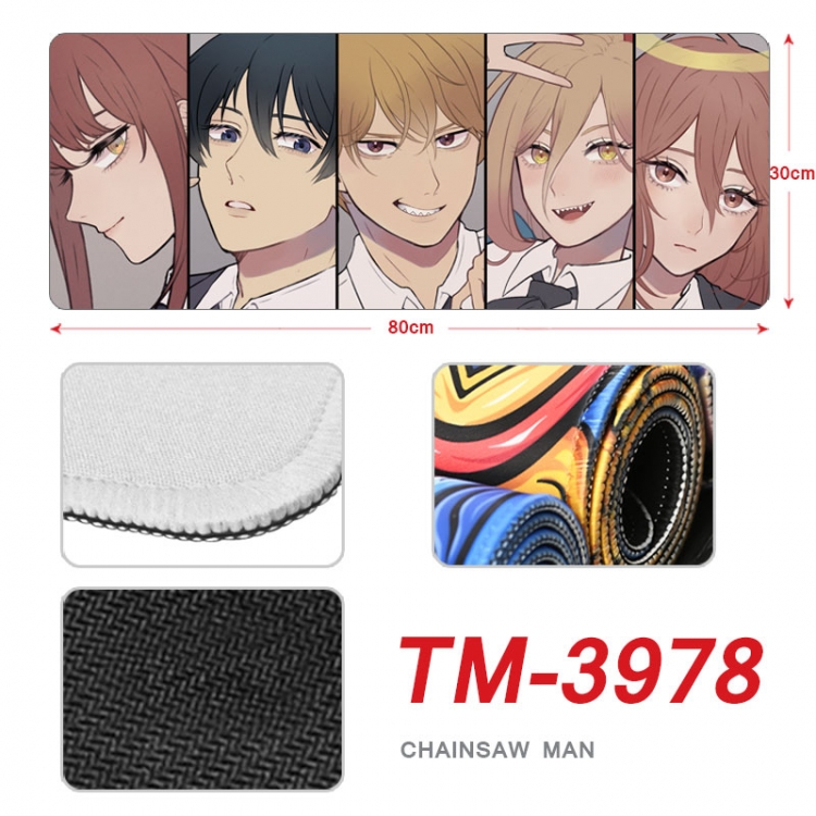 Chainsaw man Anime peripheral new lock edge mouse pad 80X30cm  TM-3978
