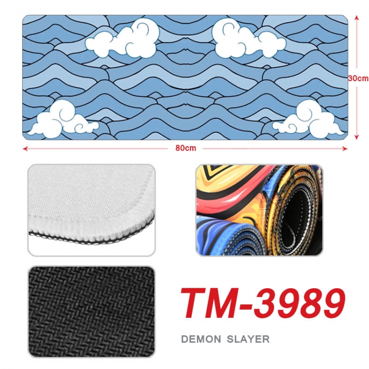 Demon Slayer Kimets Anime peripheral new lock edge mouse pad 80X30cm TM-3989