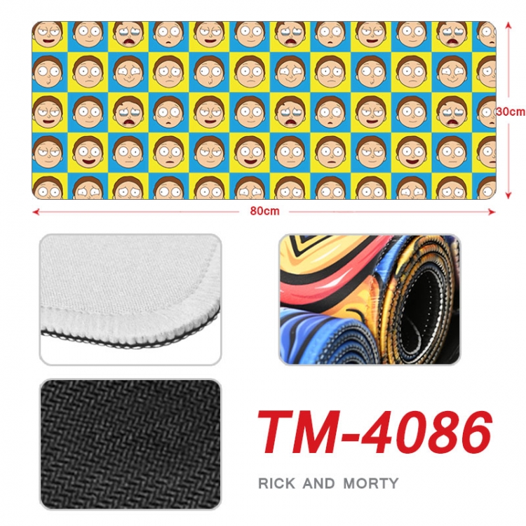 Rick and Morty Anime peripheral new lock edge mouse pad 80X30cm TM-4086