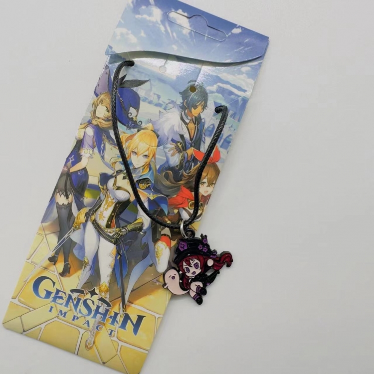 Genshin Impact Anime Surrounding Leather Rope Necklace Pendant price for 5 pcs