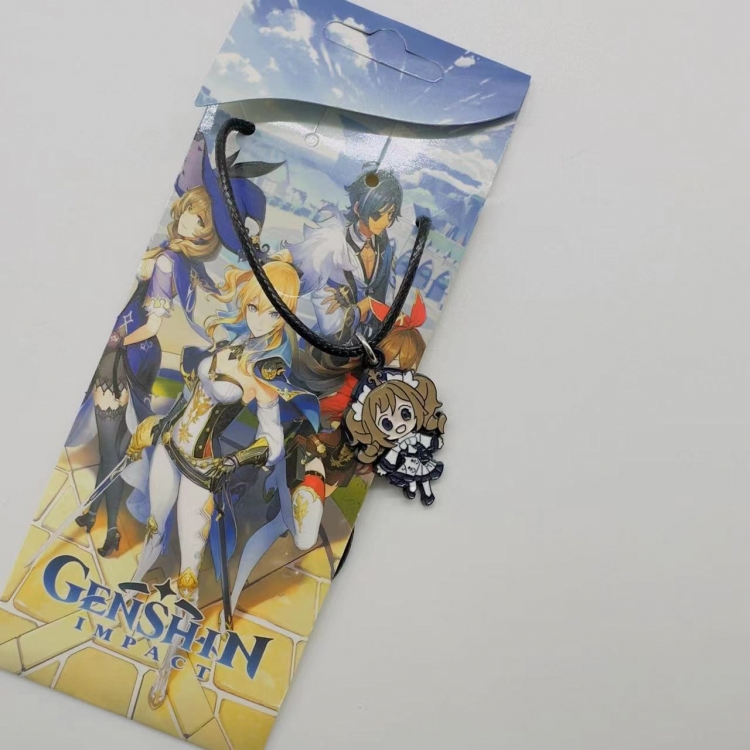 Genshin Impact Anime Surrounding Leather Rope Necklace Pendant price for 5 pcs