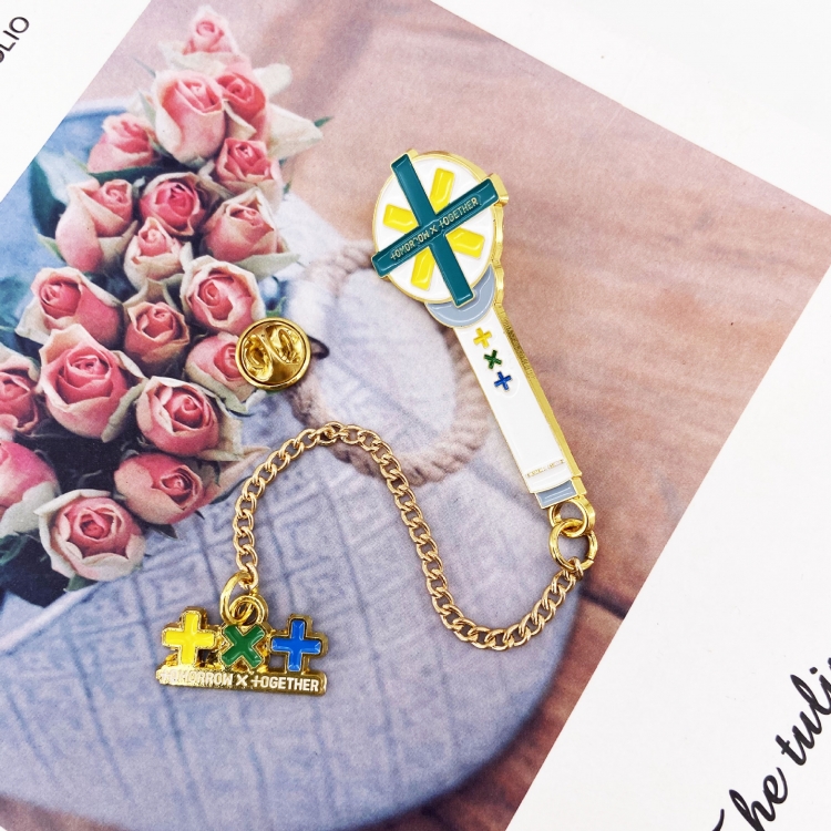 Korean celebrity peripheral metal brooch chest badge  bag decoration price for 5 pcs