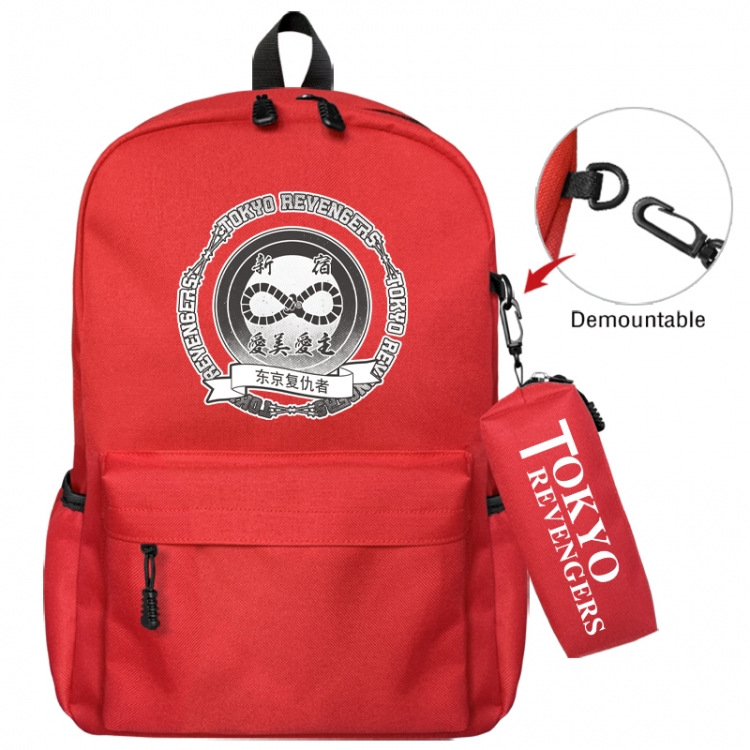 Tokyo Revengers  Animation backpack schoolbag+small pen bag school bag 43X35X12CM