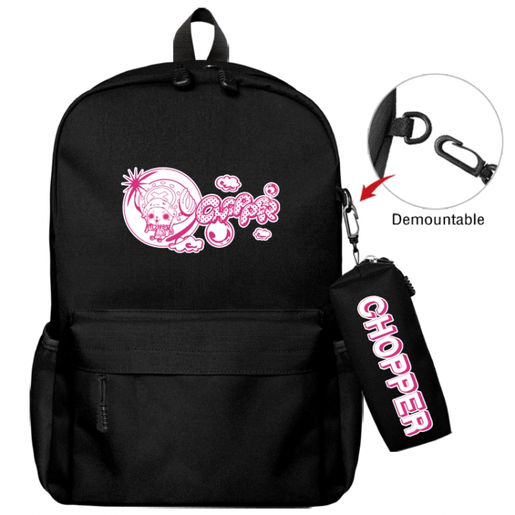 One Piece Animation backpack schoolbag+small pen bag school bag 43X35X12CM