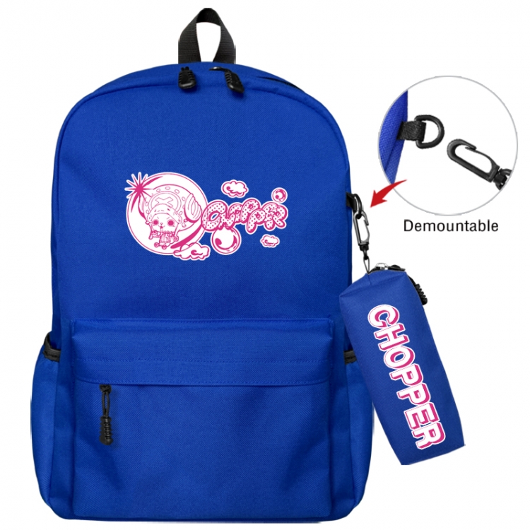 One Piece Animation backpack schoolbag+small pen bag school bag 43X35X12CM