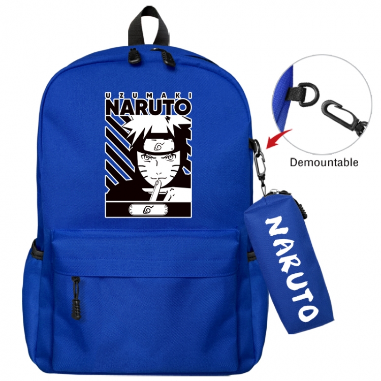 Naruto Animation backpack schoolbag+small pen bag school bag 43X35X12CM