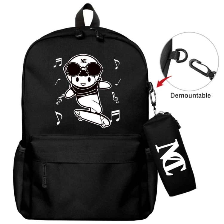 Helmeted Youth Animation backpack schoolbag+small pen bag school bag 43X35X12CM