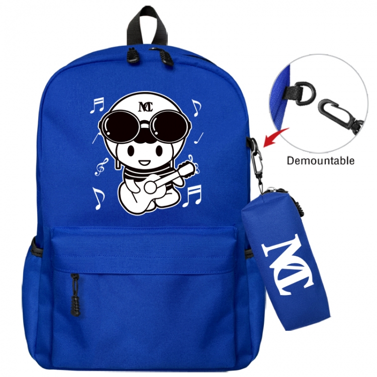 Helmeted Youth Animation backpack schoolbag+small pen bag school bag 43X35X12CM