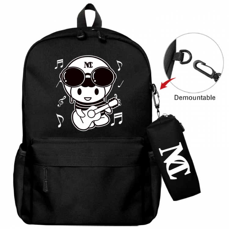 Helmeted Youth Animation backpack schoolbag+small pen bag school bag 43X35X12CM