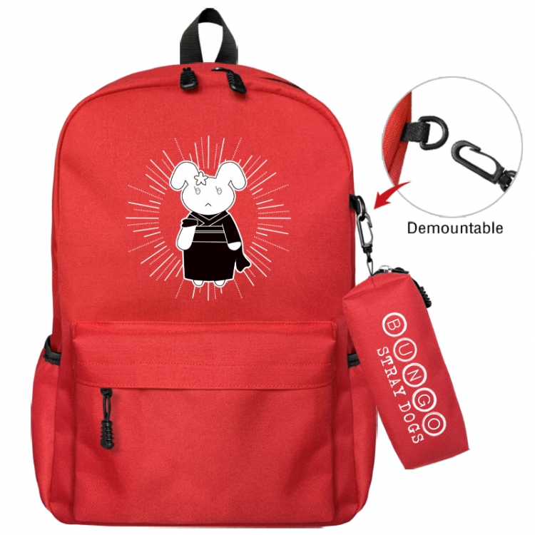 Bungo Stray Dogs Animation backpack schoolbag+small pen bag school bag 43X35X12CM
